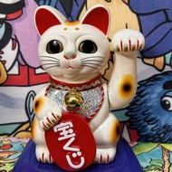 稀有收藏日本彩票行專用太陽能搖手招財貓 (2)