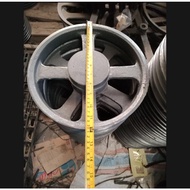 B2 12" inch iron pulley, diameter 30cm, axle 32mm, 1 inch 38mm