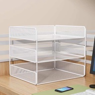 Office Desktop Storage Box Station Desk File Rack Desk Layered A3A4 Data Storage Rack Storage Basket