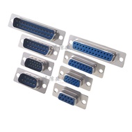 Welding Wire Type DB9 Head Blue Rubber Serial Port Socket DB-15/25/37 Male Head/Female Head RS232 Co
