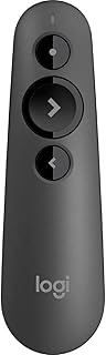 Logitech R500s Laser Wireless Presentation Remote 20 Meter Range Graphite