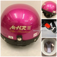 HELMET MHR HALF HELMET MHR KURA KURA NINJA TURTLE  HELMET MOTOR {100%} ORIGINAL MHR HALF CUT PINK TO