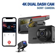 4K Dual Dash Cam with Built in WiFi GPS Front 4K Rear 1080P Dual Dash Camera for Cars  3 IPS Touchscreen 170°   Camera with Sony Starvis Sensor 4K Dual Dash Cam with Built in Wi