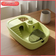 [pugwsl] Spacious Acrylic Hamster Cage Big Rodent Enclosure Transparent Habitat Set for Pet Hamsters
