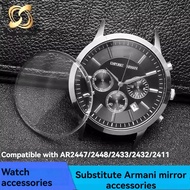 For Armani Watch Mirror Lenses AR2447 AR2448 AR2433 AR2432 AR2411 Watch Mask Glass Cover Mineral Tra