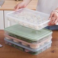 [] Kitchen Dumpling Container Home Transparent Frozen Dumpling Box Refrigerator Fresh-keeping Box Food Freezer Storage Box