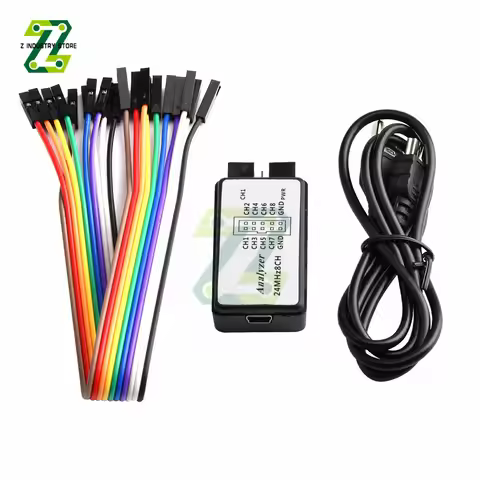 USB Logic Analyzer 24M 8CH Channels Debug Data Upload Measuring Tool Support Saleae Test Software WI