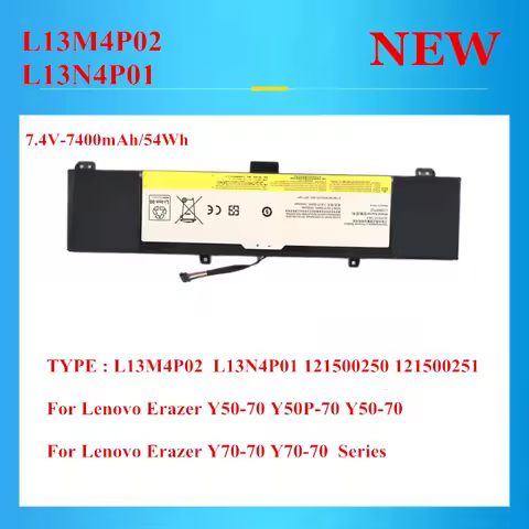 New L13M4P02 L13N4P01 121500250 121500251 Battery For Lenovo Erazer Y50-70 Y50P-70 Y50-70 Y70-70 7.4