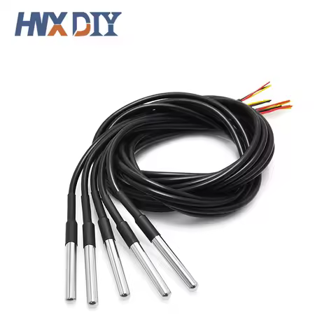 5/10 pcs DS18b20 temperature probe temperature sensor 1M 2M 3M DS1820 Stainless steel package Waterp