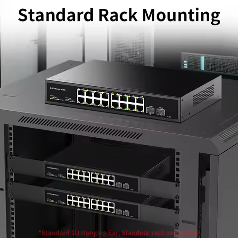 HORACO 16 Port 2.5G Switch 2 Port 10G SFP+ Slot Unmanaged Network Switch 120G Bandwidth Networking H