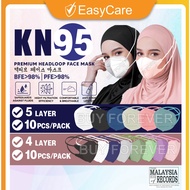 EASYCARE PREMIUM KN95 MASK - Individual Packing - Strong &amp; Comfy Ear / HeadLoop - Smooth Breathing - 10 PCS / PACK