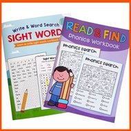 220 Sight Words & CVC Words Phonics Workbook Kids English Reading Educational Learning Trace Activit