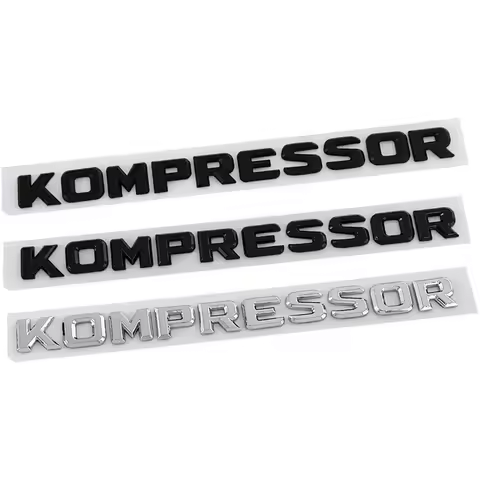 3D ABS Kompressor Logo Car Rear Trunk Emblem Badge Sticker For Mercedes Benz C E SLK C230 C180 C200 