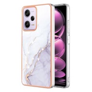 全城熱賣 - IMD電鍍大理石邊框B款TPU手機殼適用於小米 Redmi Note 12 Pro 5G 國外版/Note 12 Pro 5G 國內版/Poco X5 Pro 5G/Note 12 Pr