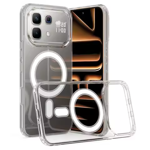 Case For Infinix Note 60 60 Pro 5G For Magsafe Magnetic Acrylic Transparent All-wrap PC Hard Cover F
