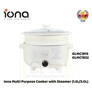 Iona 1.5L | 3.0L (Non Stick Ceramic Coated) Multi Purpose Cooker with Steamer GLMC1815 | GLMC1832 (1