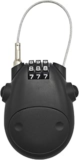 Combiflex Cable Lock with 3 Number Discs, 77 cm Steel Cable Bicycle Lock for Securing Skis, Helmet, 