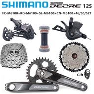 SHIMANO DEORE FC-M6100 32T 170MM+RD-M6100+SL-M6100+KMC X12+SUNSHINE 46/50/52T 12/24 Speed MTB Bike