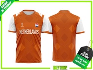 Baju Kaos Jersey Pria PIALA DUNIA 2022 NETHERLANDS BELANDA Fullprint 02