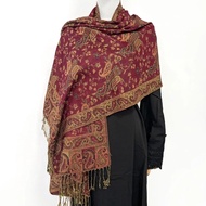 Pashmina Hijab Shawls Paisley Bandana Scarf with Tassel Soft Hijab Turkish Shawl Pashmina Scarfs Mus