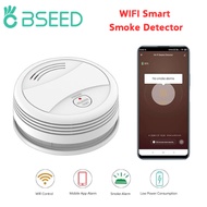 BSEED WiFi Smart Smoke Detector, Smart Home Fire Alarm with App Notification, Works with Google Home