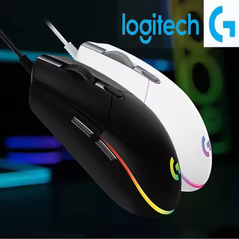 Logitech G102 Mouse Ergonomic Mouse Optical 8000DPI 16.8M Color LED Customizing 6 Buttons Wired Pc G