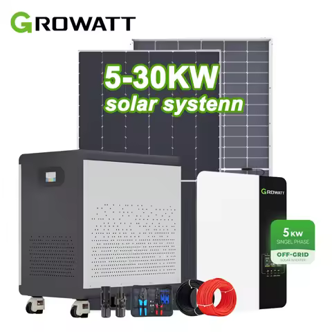 Growatt Off Grid Hybrid Solar Energy Storage System Kit 5KW 10KW 15 20KW 30KW 10KVA All in One Solar