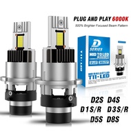 D2S D4S LED Headlights HID D1S D2R D3S D4R D8S LED 1:1 ratio to original xenon Bulbs Retrofit Kit
