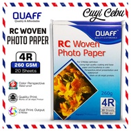 10 Pck Quaff 260gsm RC Woven 4R Photo Paper - Cuyi Cebu