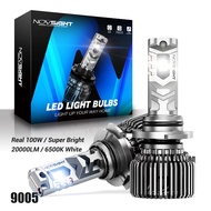2 Bóng đèn pha LED Novsight N75 9005 (HB3) 9006 (HB4) 9012 (HIR2) H4 H7 H11 Đèn LED cho đèn sương mù