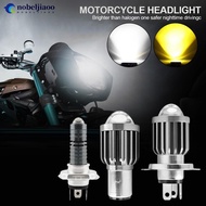 NOBELJIAOO 1Pc Universal 9V-80V 2000LM Dual Color Headlight Bulbs BA20D H4 H4Mini LED Motorcycle Hig