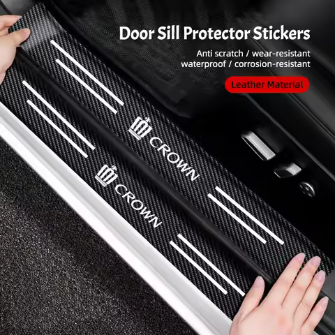 Car Door Sill Anti-scratch Strip Sticker Protection Decal For Toyota Crown JZS171 JZS171W JZX175 JZX