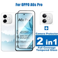 2 in 1 Tempered Glass For OPPO A6s Pro A6C A6K A6t A6X A6 Pro 5G Full Protection Screen Protector + 