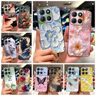 For Motorola Moto G75 Case XT2437-2 Colorful Flower Painted Cover Soft Silicone Case For Motorola G1