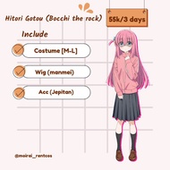 HITORI GOTOU BOCCHI THE ROCK COSPLAY COSTUME RENTAL