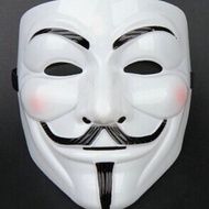 Halloween Horror Grimace V-Shaped Mask V Monster Mask Hacker Mask Ghost Walk Dance Mask Male