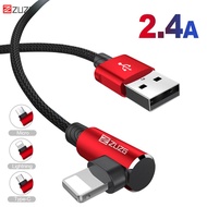 ZUZG Unbreakable 90 Degree USB Cable Data Charger For Phone Gaming Double Elbow 2M Cable Quick Charg