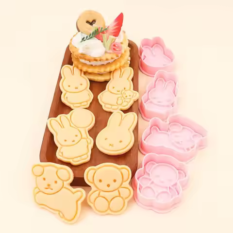 Hot Cartoon Miffy Series Cookie Mold Cute Creativity DIY Simulation Biscuit Printing Mold Bakery Sup