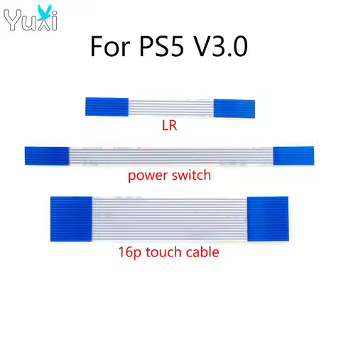 YuXi For PS5 V3 Game Controller L1 R1 L2 R2 Flex Cable Power Switch On/Off Flexible Cable 16pin Touc