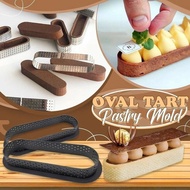 Oval Shape Egg Tart Cake Ring Perforated DIY Dessert Pastry Cookies Baking Mould