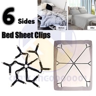 uratex foam queen size 6 Sides Bed Sheet Clips Suspender Fastener Adjustable Elastic Sheet Straps Ma