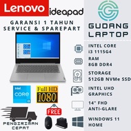 Laptop Murah Baru Lenovo ideapad Slim 3I 14 Intel Core i3 1115G4 - Core i3 1115G4 Ram 8GB 512GB SSD Windows 11 terlaris