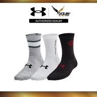 Under Armour Women Essential Nv Mid Crew Socks (3-Pack) - White/Gray/Black 1382942-101