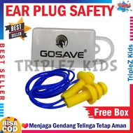 EAR PLUG Safety Free Box Kuning Biru - Ear Plug Pelindung Telinga Kuping - Ear Plug Anti Bising - Ea