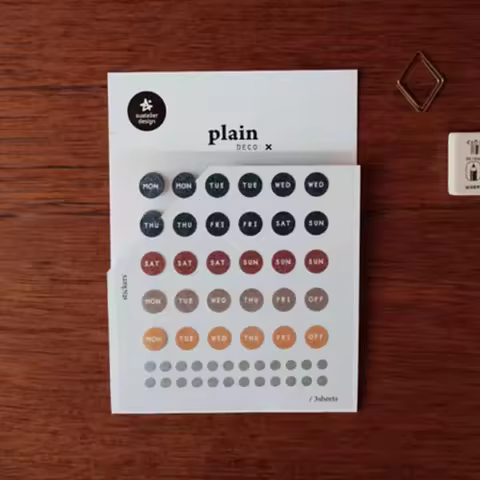 Suatelier Month Week Day Label Stickers No.1632 Scrapbooking Material Diary Journaling Deco Craft Su