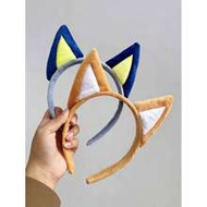 1Pc Bluey Family Bingo Friends Hair Clip For Animals, Blue Dog Cartoon Ear Hair Band, Party Decorati