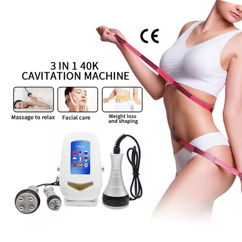 40K 3-in-1 Ultrasonic Body Shaping Instrument Negative Pressure Slimming Beauty Massage Facial Care 