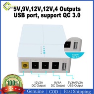 Mini UPS Battery Backup 13500mAh Portable Rechargeable USB DC Backup Power 5V/9V/12V Uninterrupted P