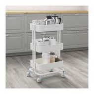 Raskog Ikea Multipupose Trolley, White, Black  35x45x77 cm