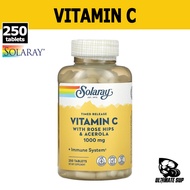 Solaray, Timed Release, Vitamin C, Acerola, Stearic Acid, Contains Silica, 1000 mg, 250 Tablets